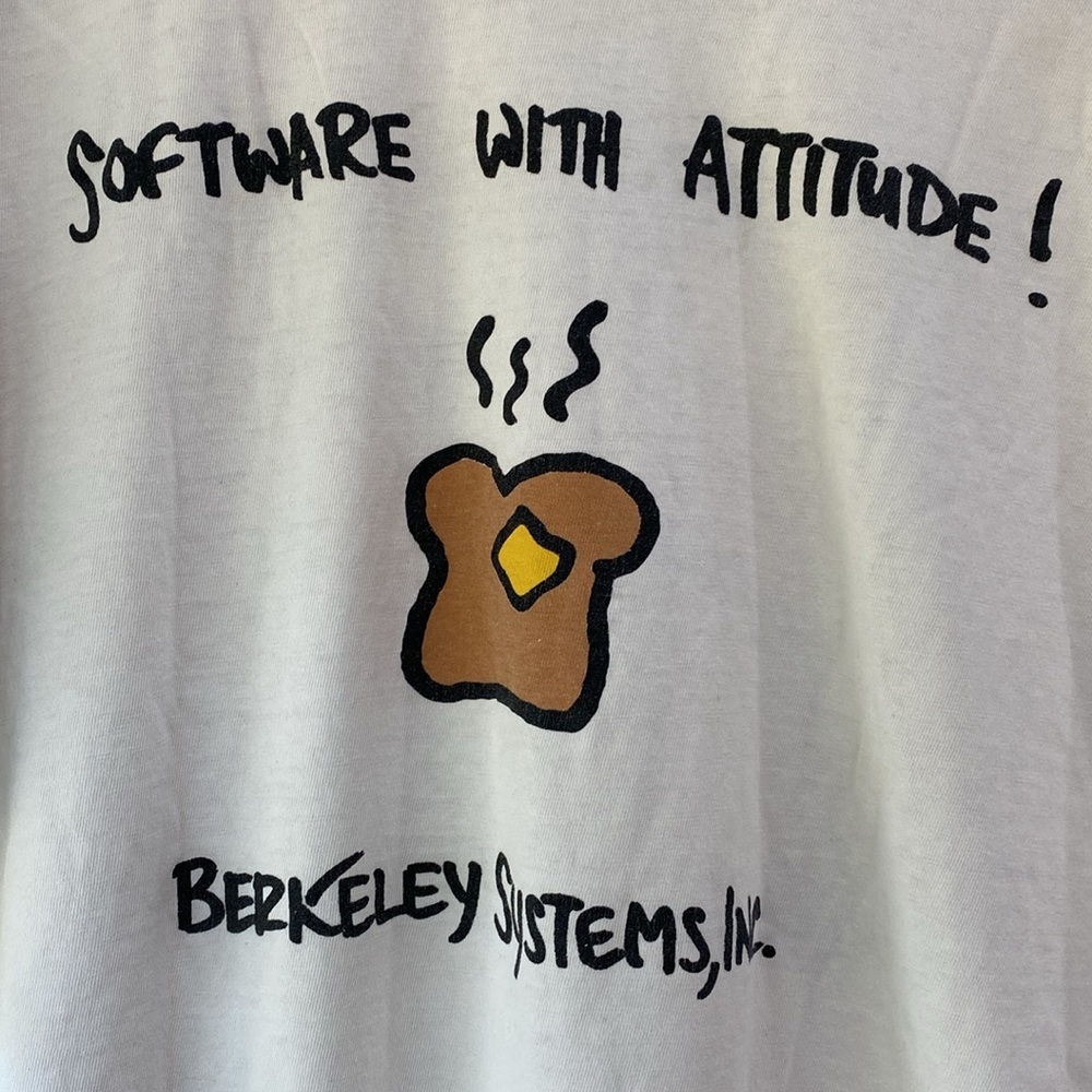 Vintage Oneita White Flying Toaster Berkley System Software Graphic T-Shirt XL - Picture 6 of 7